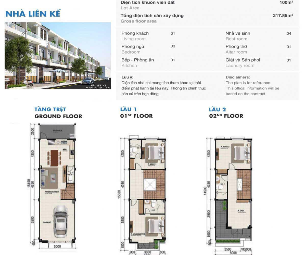 Bản thiết kế căn nhà phố 1 trệt 2 lầu Dự án Phú Mỹ Gold City Bản thiết kế căn nhà phố 1 trệt 2 lầu Dự án Phú Mỹ Gold City