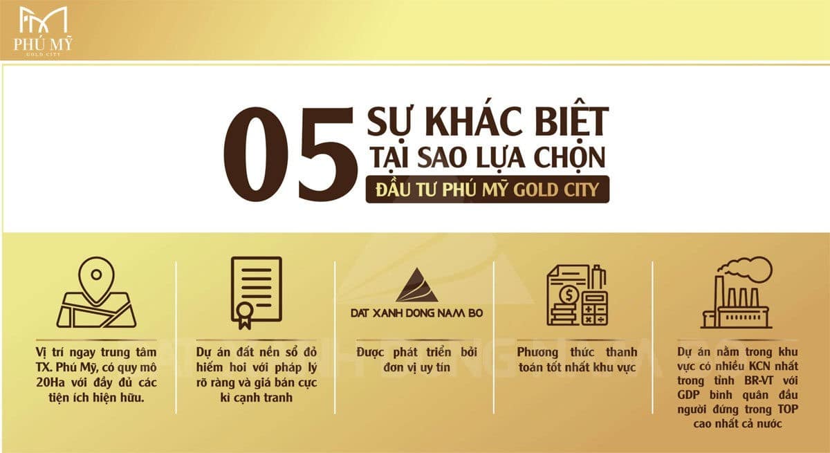 05 Sự khác biệt để quyết định mua Dự án Phú Mỹ Gold City 05 Sự khác biệt để quyết định mua Dự án Phú Mỹ Gold City