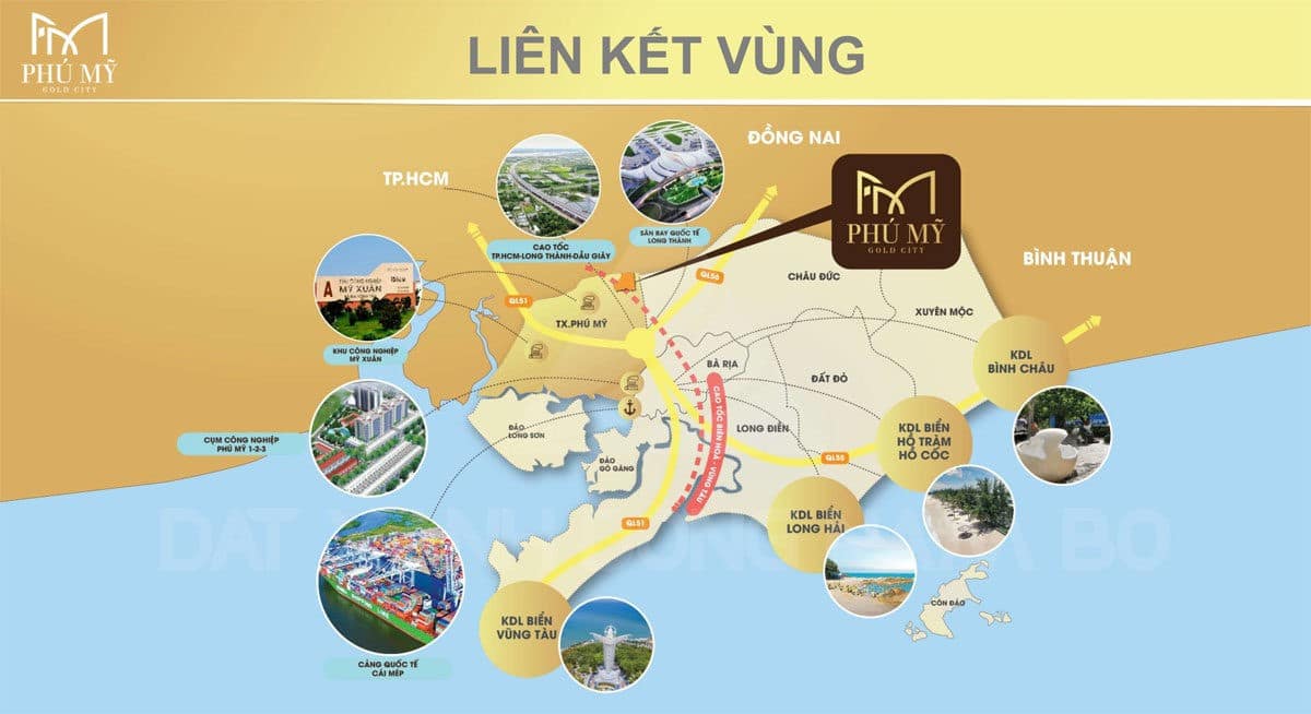 Tiện ích kết nối khu vực của Dự án Phú Mỹ Gold City Tiện ích kết nối khu vực của Dự án Phú Mỹ Gold City