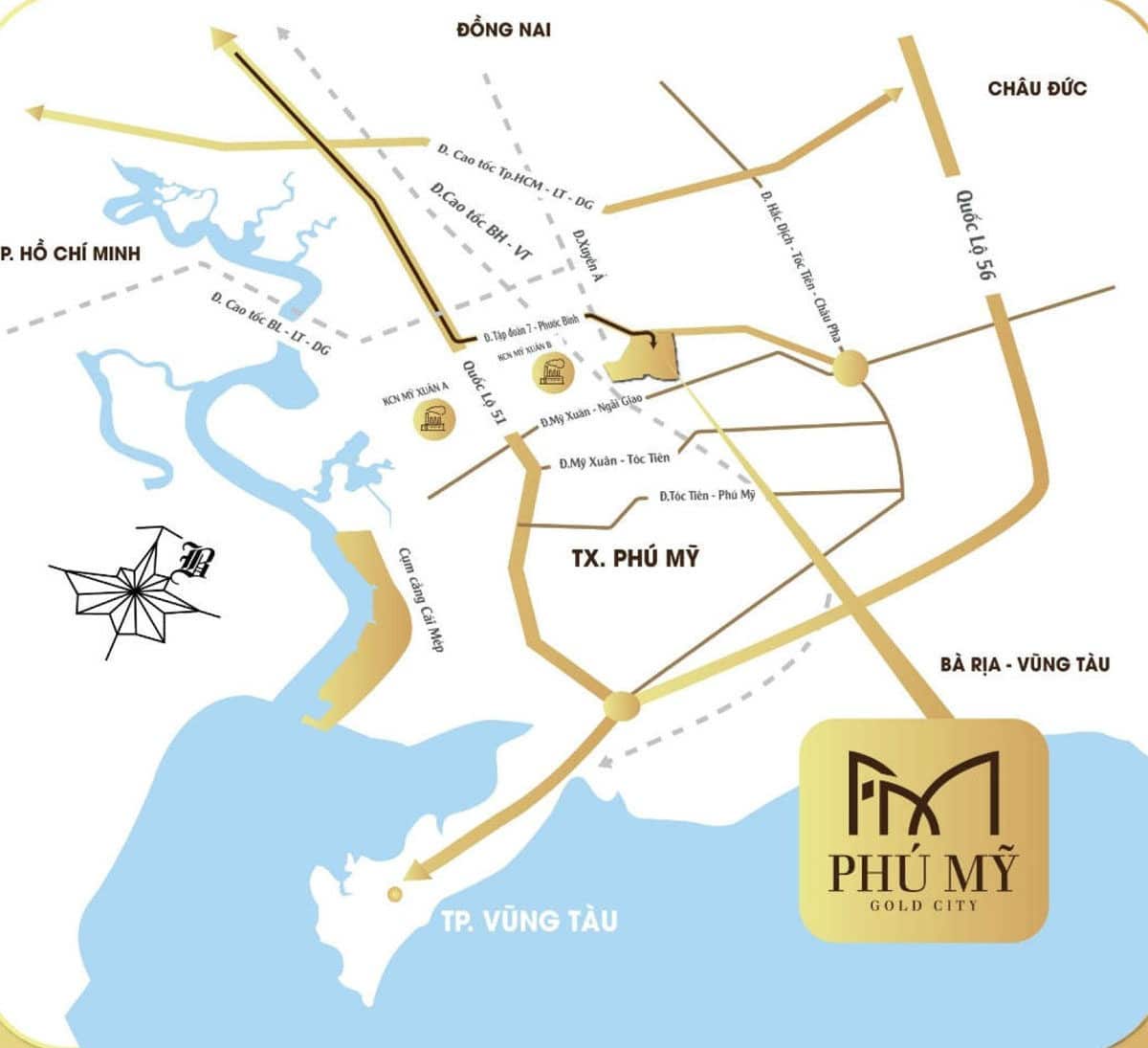 Vị trí trung tâm của Dự án Phú Mỹ Gold City Vị trí trung tâm của Dự án Phú Mỹ Gold City